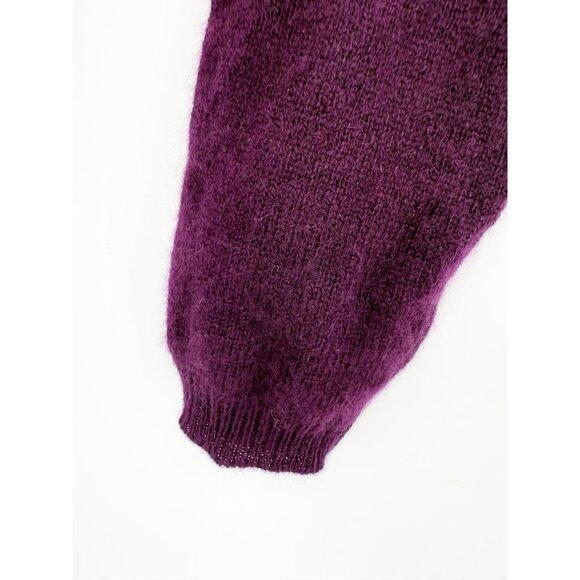 Kier & J Thunder & Lightening Cashmere Pullover in PLUM S - Picture 3 of 9